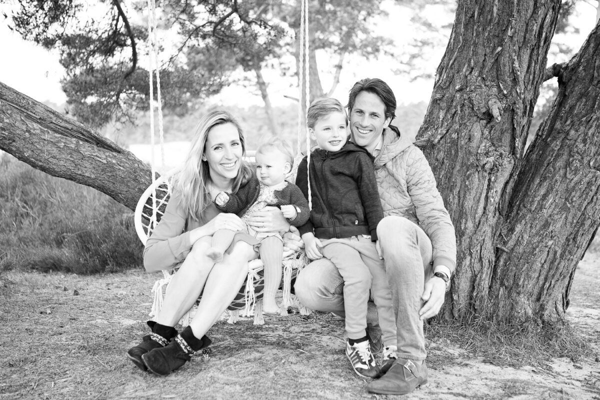 foto van gezin in de soesterduinen