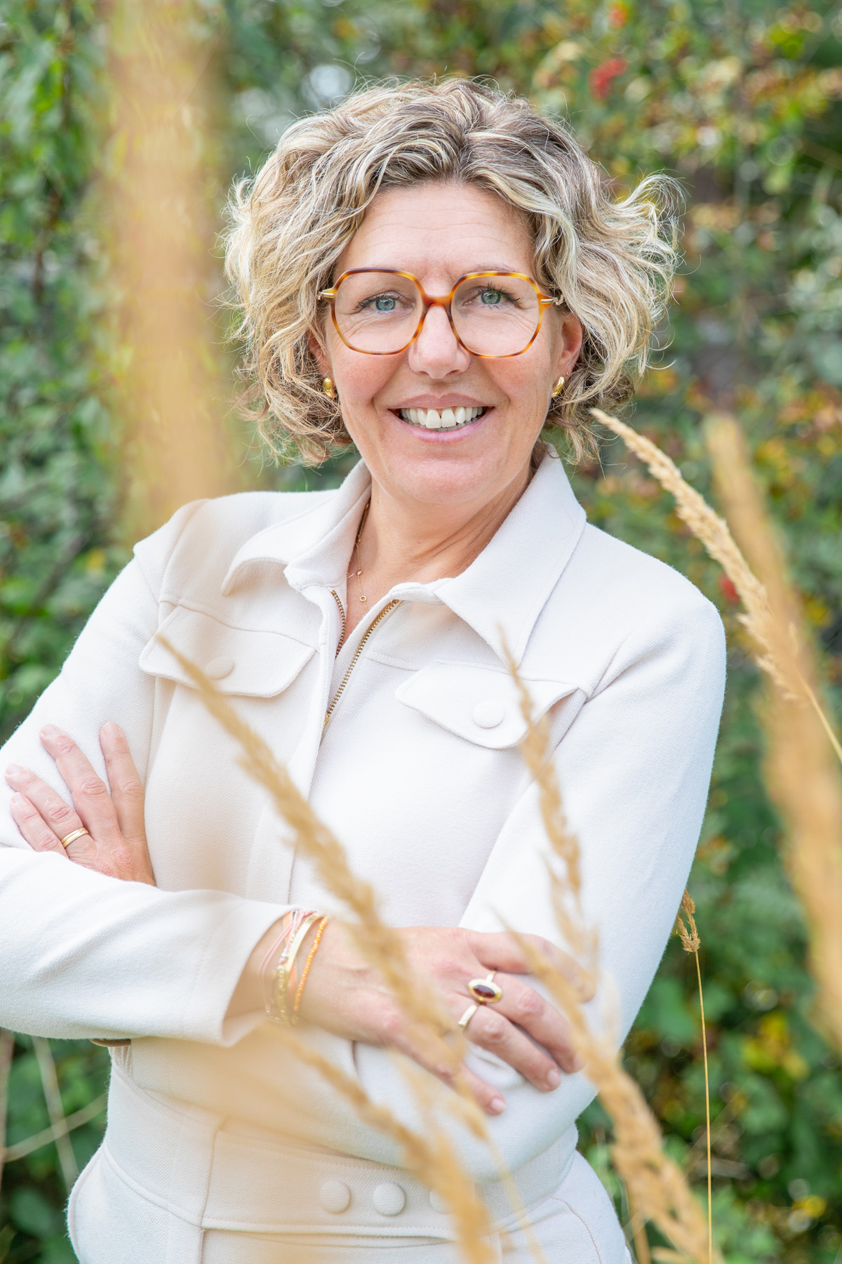 portret foto van vrouw met bril