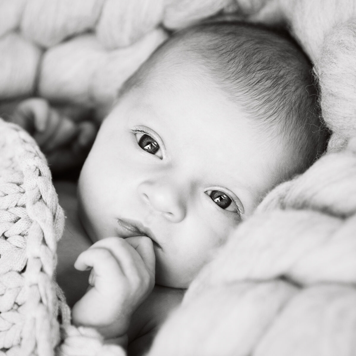 Portret van een pasgeboren baby